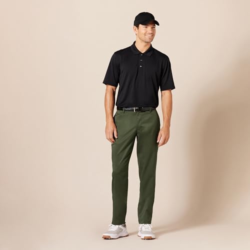 Men's Athletic-Fit Moisture-Wicking Golf Pants - Dark Olive, 30W x 28L
