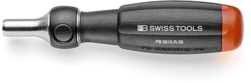 PB Swiss Tools Insider 3 Ratcheting Bit Holder Black & Orange - 1/4" Drive with 10 PrecisionBits