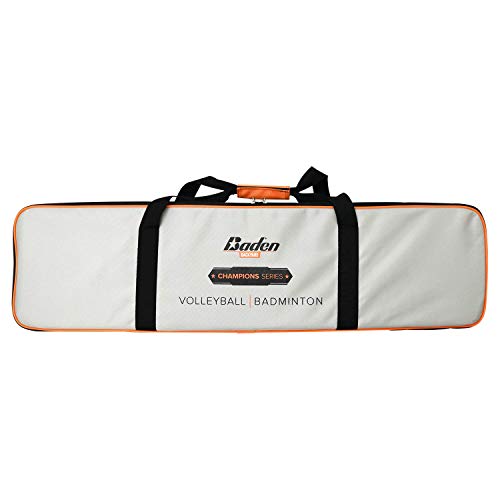 Baden Volleyball & Badminton Combo Set with 32ft Net - Orange/Blue Variation