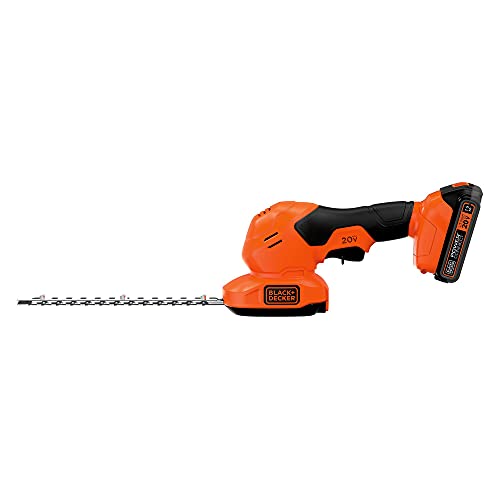 BLACK+DECKER 20V MAX Cordless Shear Shrubber Kit, Lightweight Hedge Trimmer