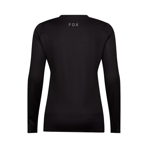 Women's Long Sleeve Mountain Bike Jersey - Black Fox Head, Size Medium