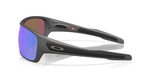 Oakley Turbine Rotor Matte Steel Sunglasses with Prizm Violet Polarized Lenses 32mm