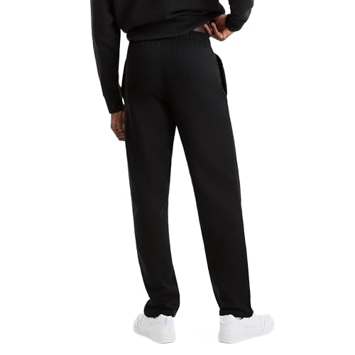 Champion Men's Open Bottom Fleece Sweatpants - Large / Black - Regular & Big & Tall Fit
