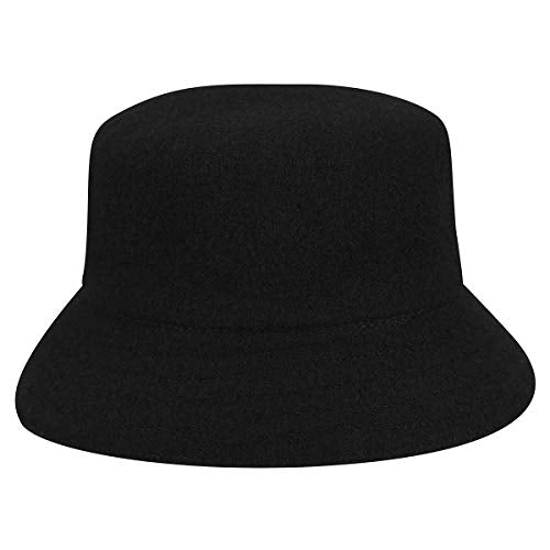 Kangol Wool Lahinch Bucket Hat Large Black - Classic Knitted Wool Cap