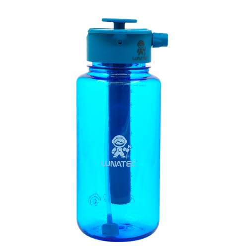 Lunatec 1000ml Water Bottle with Mist, Shower & Hydration Spray - 3 Modes, Leakproof