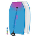 Blue/Purple 37-Inch Bodyboard with Coiled Leash - Lightweight & Durable for All Waves