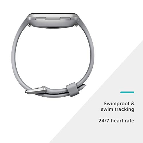 Fitness Smart Watch with Heart Rate Tracking and Music Control - Gray/Silver Aluminum