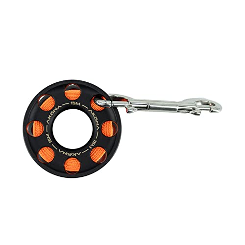 Surface Marker Buoy for Diving & Snorkeling - 20M/65FT Spool, Bright Orange