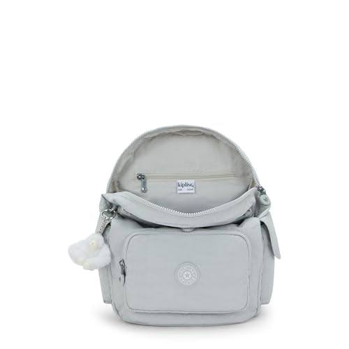 Kipling Women's City Pack Small Backpack - Grey, Lightweight & Water-Resistant - 10.75''L x 13.25''H x 7.5''D