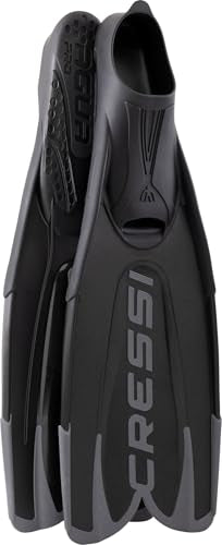 Full-Foot Diving Fins for Snorkeling & Scuba - Agua Pro Black 42/43 US M 9/10, US Lady 10/11