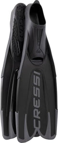 Full-Foot Diving Fins for Snorkeling & Scuba - Agua Pro Black 42/43 US M 9/10, US Lady 10/11