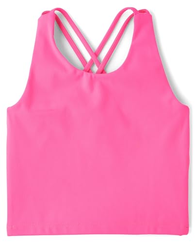 Kids Girls Athletic Sleeveless Tank Top XL Neon Peony - The Children's Place