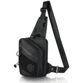 M-Tac Elite Sling Bag Black Hex Loop - EDC Tactical Crossbody CCW Chest Pack