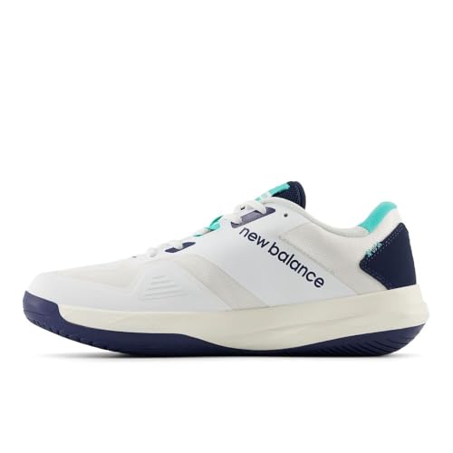 Men's Lightweight Tennis Shoes - New Balance MC996 11.5 White/Navy/Cyber Jade
