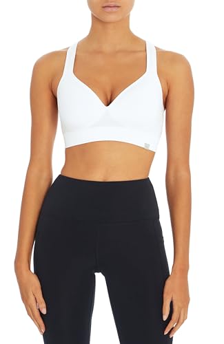 Seamless Sports Bra Women Medium White Comfortable Athletic Bra