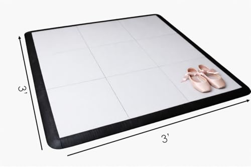 Big Floors Portable Dance Floor Tiles - Light Maple, 3x3 ft, 21 Piece Interlocking Kit with Edges - Light Maple / 3'x3' (9 sq ft)