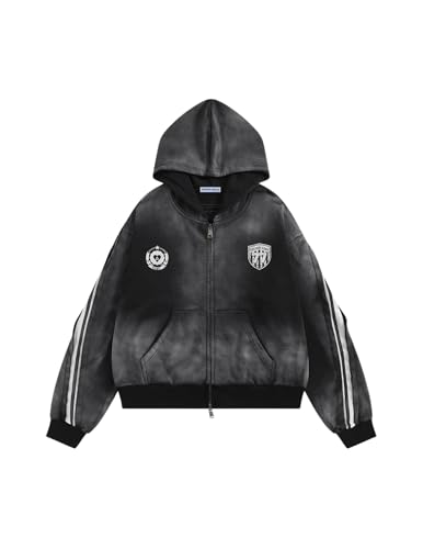 Aelfric Eden Black Medium Stripe Washed Zip Hoodie Unisex Graphic Sweatshirt