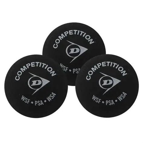 Dunlop Sports Competition Squash Balls, 3-Ball Tube
