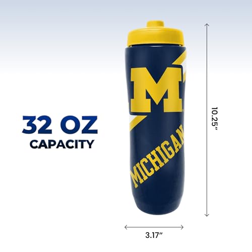 NCAA 32 oz Squeeze Water Bottle - North Carolina Tar Heels College Sports Fan Gear