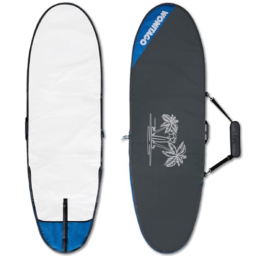 Waterproof Surfboard Bag with Zippers & Shoulder Strap - Fits Most Boards
