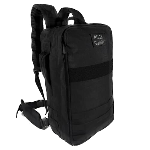 RuckBuddy 25L Weighted Rucking Backpack with Removable Hip Belt & Plate Pockets