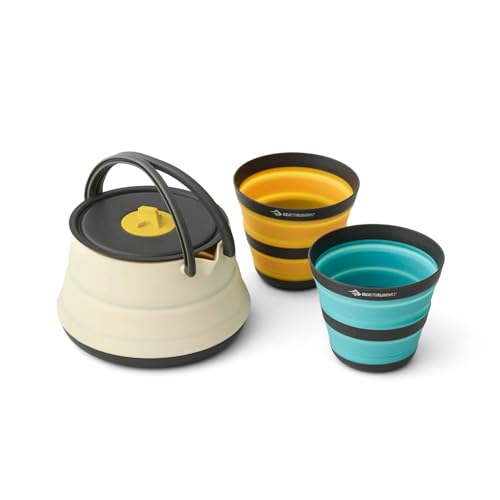 2-Person Collapsible Camping Kettle and Cups Set - Ultralight Space-Saving Cookware