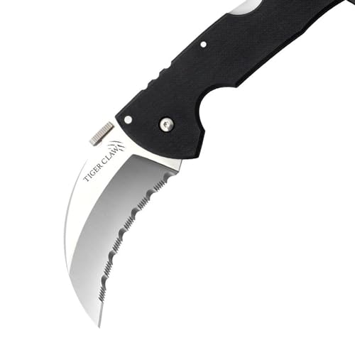 Serrated Cold Steel Tiger Claw Folding Knife 3-Inch S35VN Blade Tactical Lock