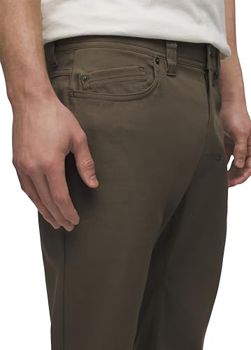 Men's Slim Fit Active Pants - PrAna Brion, 34W x 32L, Mud