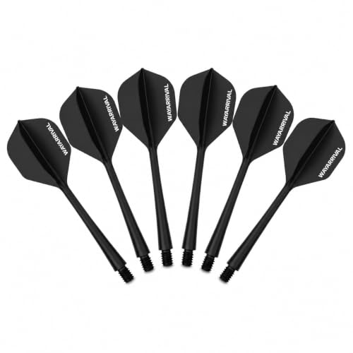 6 Pack Integrated Dart Flights and Stems - Unbreakable All-in-One, Universal 2BA Fit