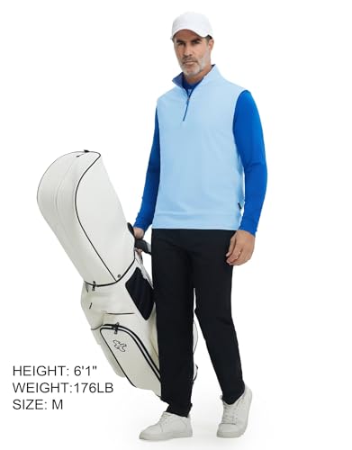 Men's Lightweight Performance Golf Vest X-Large Light Blue - M MAELREG