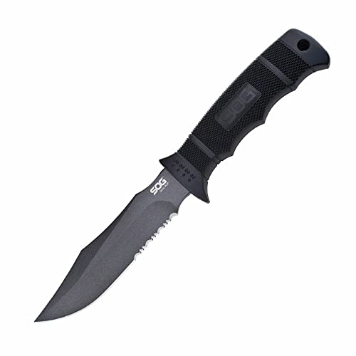 SOG Fixed Blade Survival Knife with Kydex Sheath - SEAL Pup Model