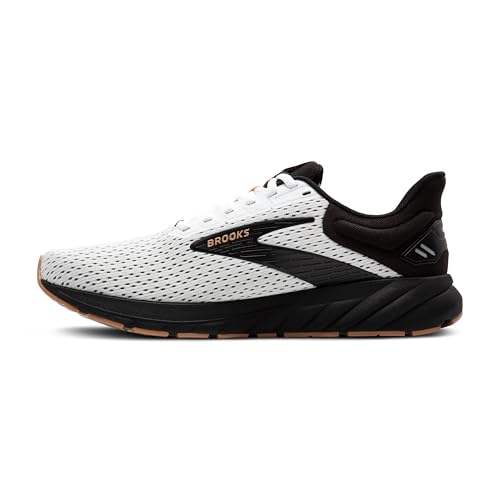 Brooks Men’s Anthem 6 Neutral Running Shoe - White Black Tan 8