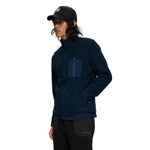 Merrell Men's Jungle Fleece Jacket Large Navy Night Full-Zip Outdoor Wear