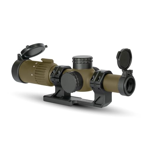 Monstrum Banshee 1-4x20 LPVO Rifle Scope FDE Flat Dark Earth with Offset Mount & BDC-B1 Reticle