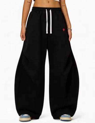 Aelfric Eden Wide Leg Sweatpants Women Small Black Lounge Pants