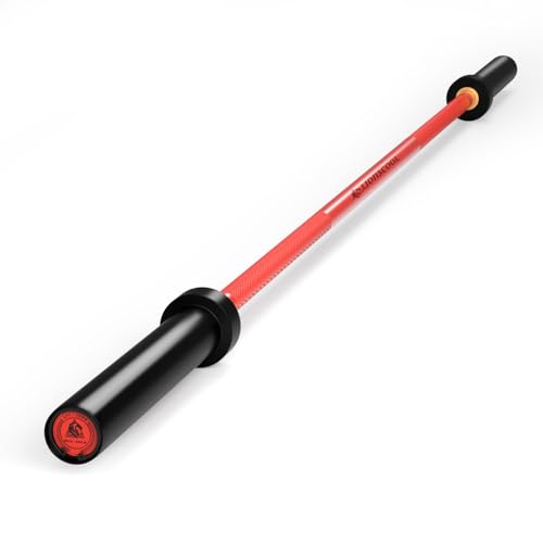 4FT Olympic Barbell for Strength Training - Red & Black Variation