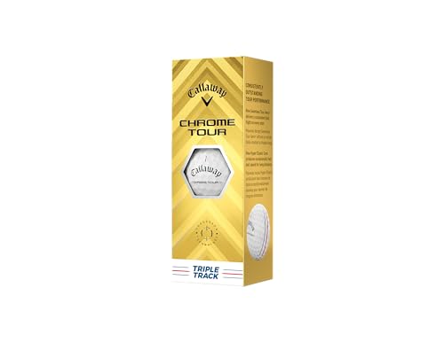 Callaway Chrome Tour Golf Balls Triple Track White - 2 Dozen