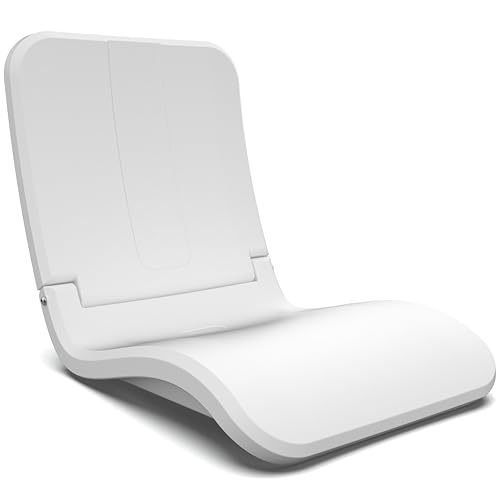 White Coast Modern Portable Poolside Folding Chair - Adult Lounge Seat for Pool, Beach, Stadium
