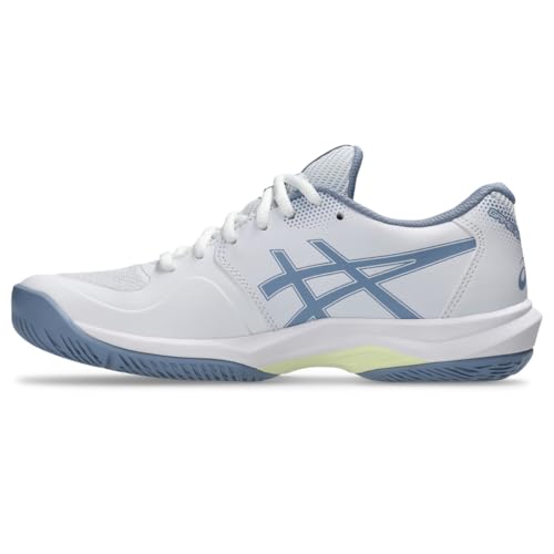 Women's Pickleball Shoes - ASICS Game FlyteFoam, White & Calm Indigo, Size 8.5