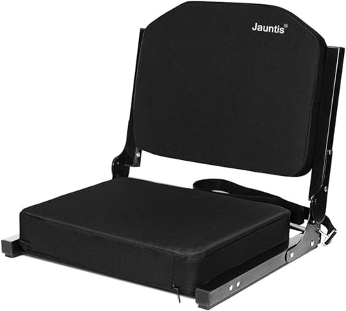 Portable Stadium Seat with Ultra Padded Foam Back Support and Shoulder Strap
