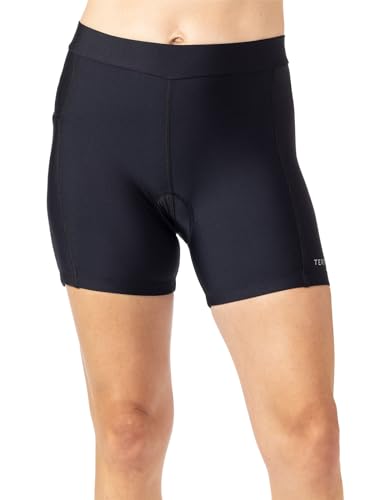 Terry Women’s Padded Bike Shorts 5 Inch Cycling Shorts XS Black