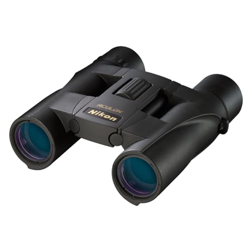 Nikon ACULON A30 10x25 Compact Binoculars - Black, Lightweight, Dual-Hinge