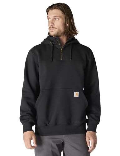 Carhartt Men's Paxton 1/4-Zip Sweatshirt - Large Black Workwear