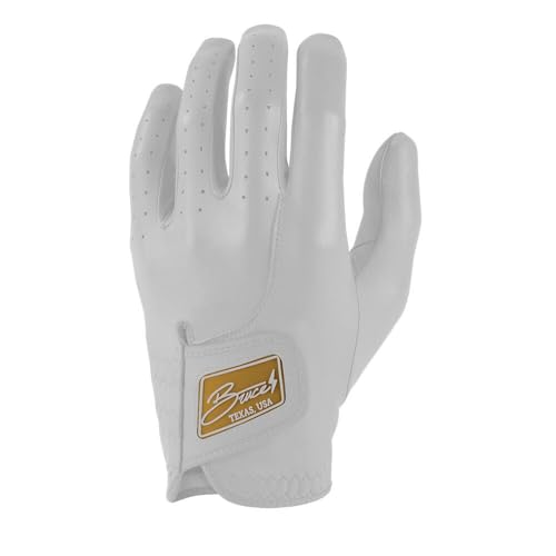 Left Hand Golf Gloves - White - Medium - 2-Pack - Soft Leather Performance
