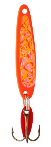 Bay de Noc 1-Inch Swedish Pimple Ice Fishing Lure - Crushed Ice/Orange Ice 1/10 Ounce