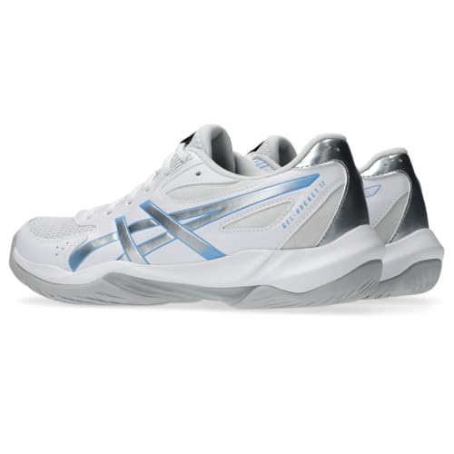 ASICS Women's Gel-Rocket 12 Volleyball Shoes - White/Cloud Grey 8.5