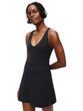 Outdoor Voices Women’s Volley Dress Medium Black Lightweight Athletic Dress with Built-in Shorts Liner