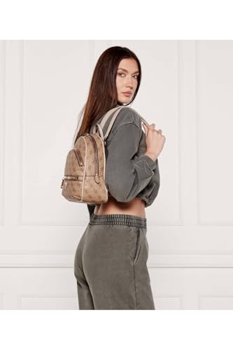 Manhattan II Backpack - One Size Latte Logo with Gold Hardware