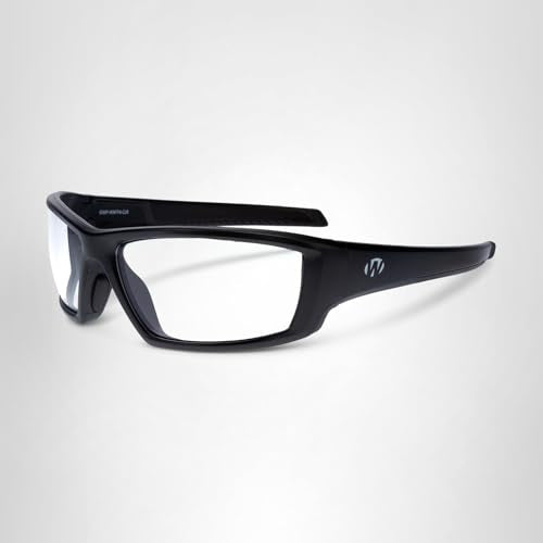 Walker's IKON Vector Full Frame Shooting Glasses | Impact-Resistant Non-Slip Frame Hunting Shooting Eyesight Protection Glasses, Microfiber Lens Cloth & Carry Case Included, Smoke
