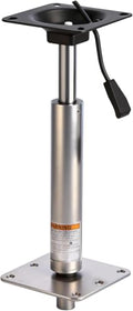 Heavy Duty Boat Seat Pedestal Mount Kit with Lock, 14-19" Height, 3/4" Pin Post, 7x7" Base, 360° Swivel, Marine-Grade